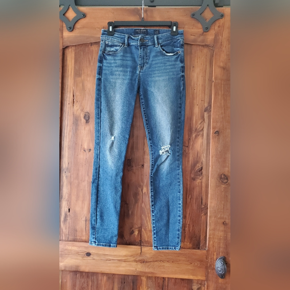 Lucky Brand Blue Distressed Skinny Jeans